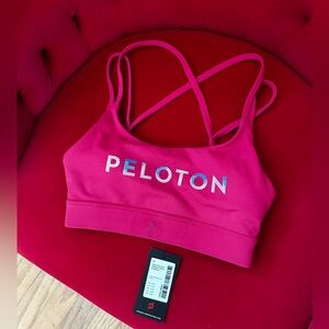 NWT hot pink Peloton strappy cadet bra